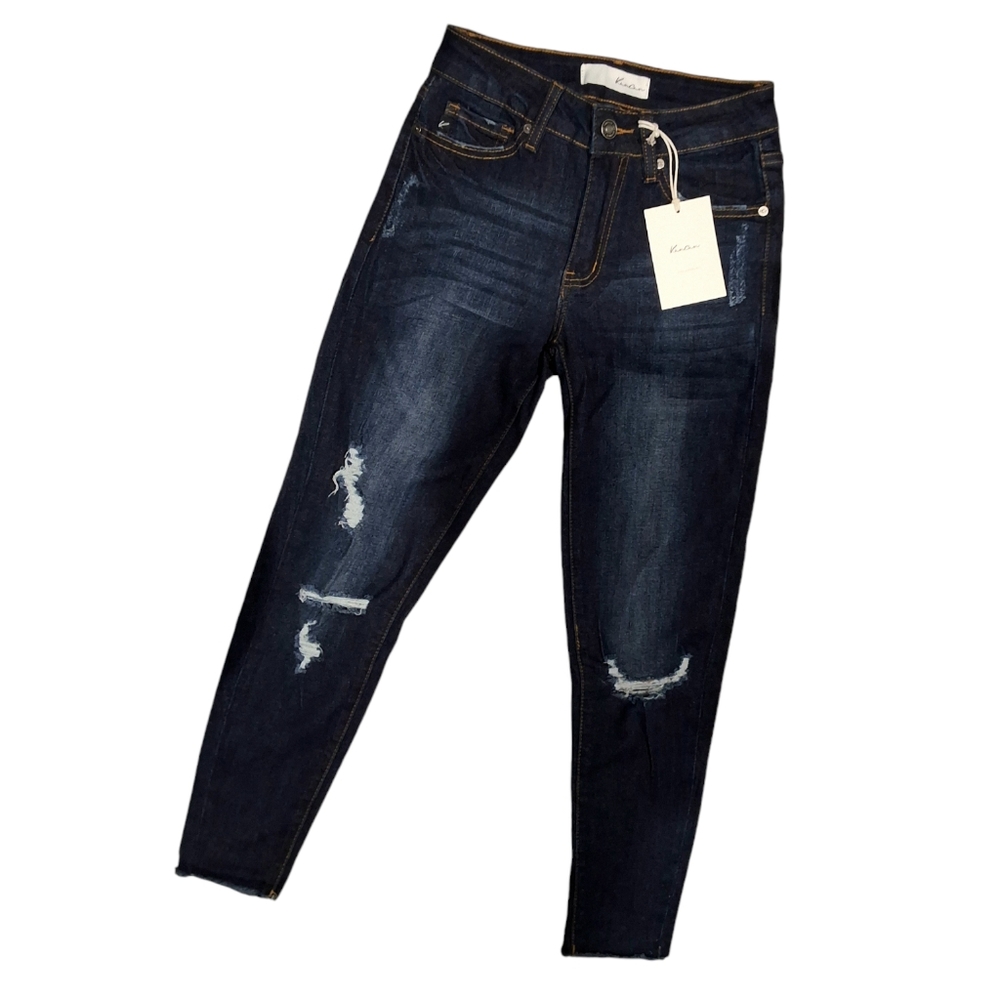 KanCan Distressed Denim Jeans Dark Wash | Size 3 NWT